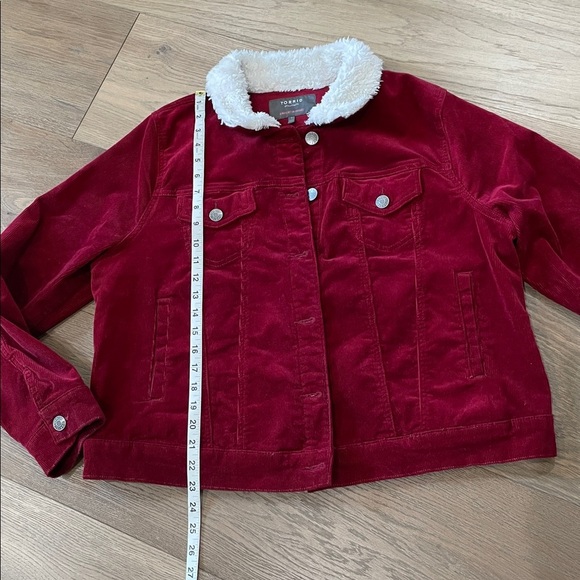 Torrid Corduroy Sherpa Collar Trucker Jacket Size 1 - Picture 7 of 16
